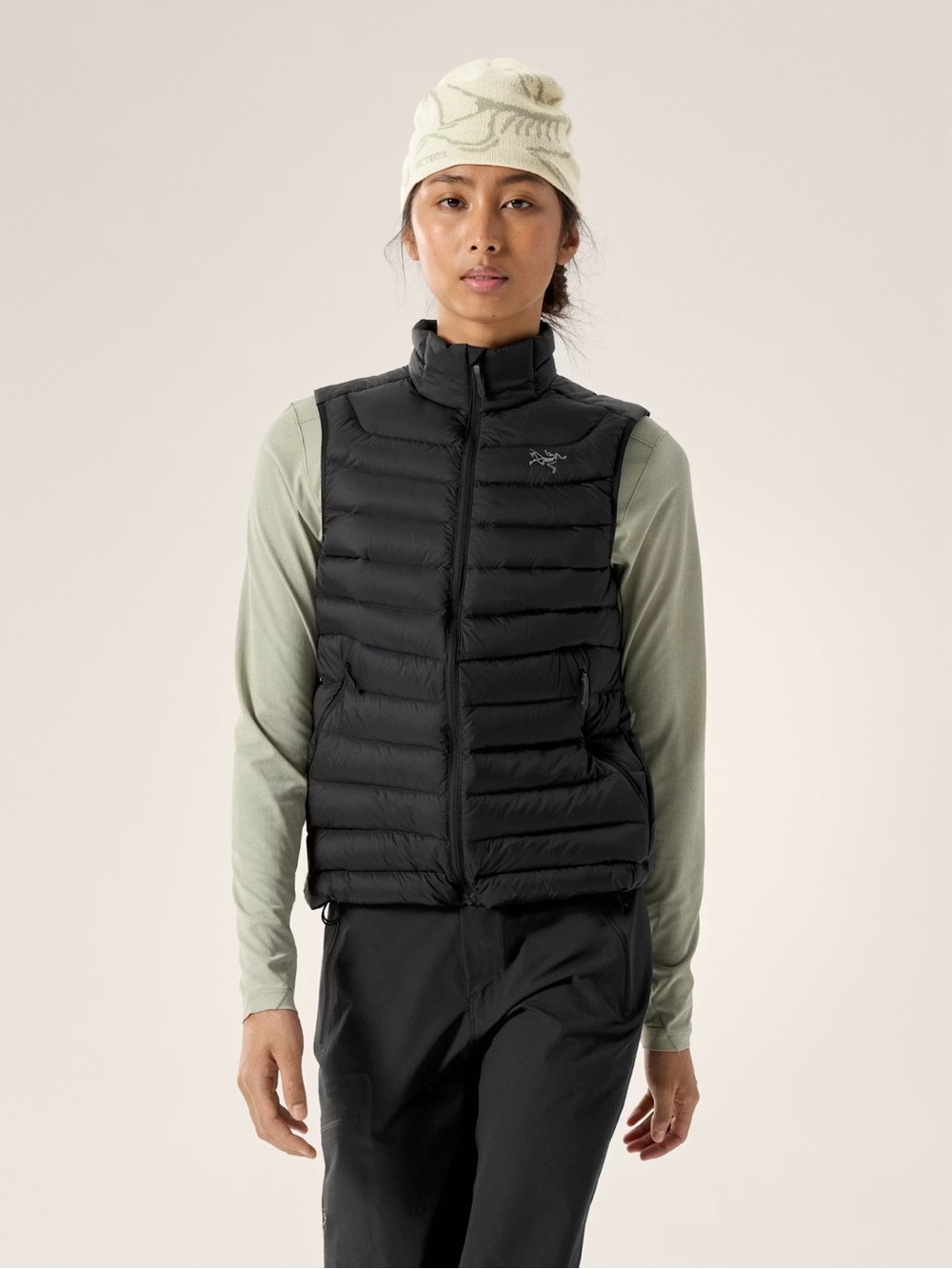 Arc'teryx Black Quilted Down Vest for Women - cerium